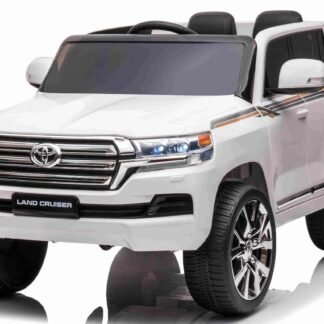 Vehículo Toyota Land Cruiser Blanco 12V, PLAZA Y MEDIA AMPLIA, MANDO RC - INDA251-JJ2022WT